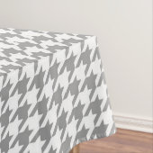 Asgrijze witte Houndstooth Check Tafelkleed (Voorbeeld)