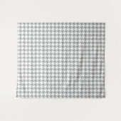 Asgrijze witte Houndstooth Check Wandkleed (Voorkant (horizontaal))