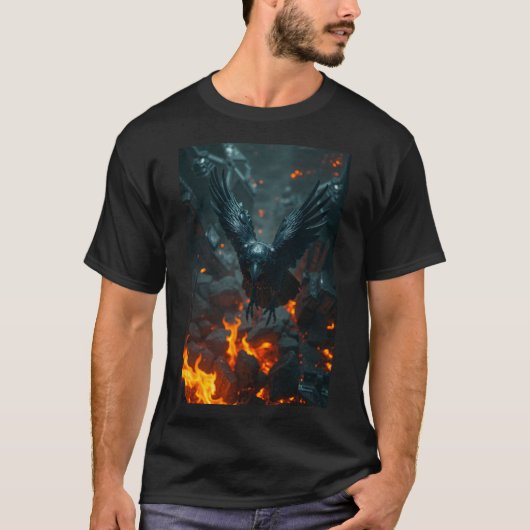 Ash and Ember – Crow of Rebirth T-Shirt | Dark Cur (Voorkant)