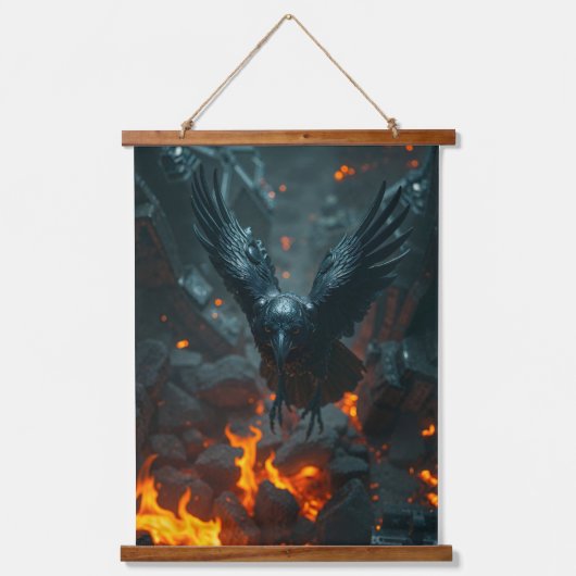 Ash and Ember – The Crow Reborn from Fire Wall Tap Hangend Wandkleed (Voorkant)