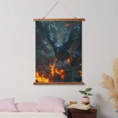 Ash and Ember – The Crow Reborn from Fire Wall Tap Hangend Wandkleed (Slaapkamer)