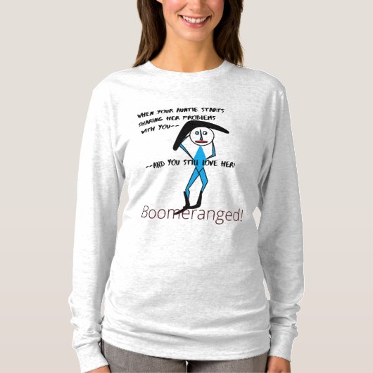 Ash Auntie Love Long hoeve Boomeranged T-shirt (Voorkant)