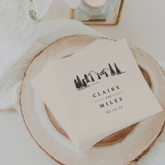Ash Black | Aangepaste bruiloft in mountainasch | Servet