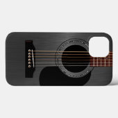 Ash Black Acoustic Guitar Case-Mate iPhone Case (Achterkant (horizontaal))