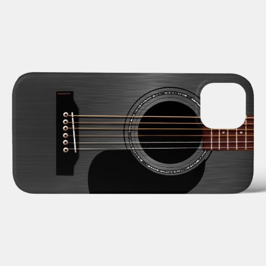 Ash Black Acoustic Guitar Case-Mate iPhone Case (Achterkant (horizontaal))