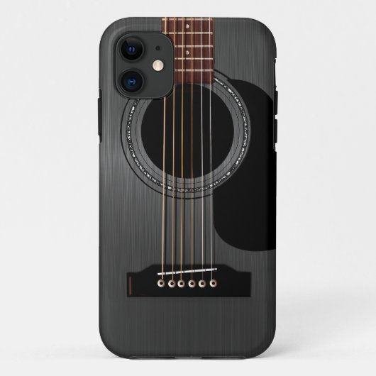 Ash Black Acoustic Guitar Case-Mate iPhone Case (Achterkant)