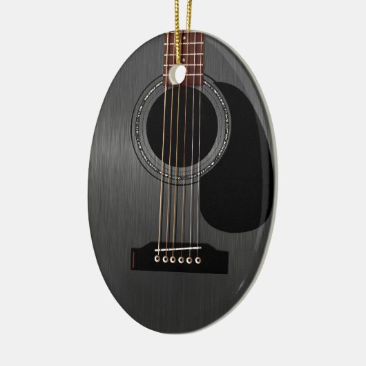 Ash Black Acoustic Guitar Keramisch Ornament (Links)
