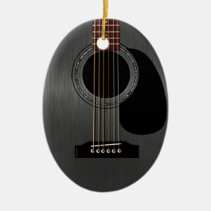 Ash Black Acoustic Guitar Keramisch Ornament