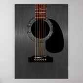 Ash Black Acoustic Guitar Poster (Voorkant)