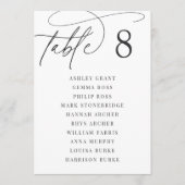 Ash Black + White | Tabelnummer + gastnamen (Voorkant)