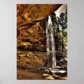 Ash Cave waterval, Hocking Hills, Ohio Poster (Voorkant)