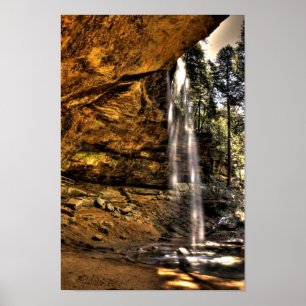 Ash Cave waterval, Hocking Hills, Ohio Poster