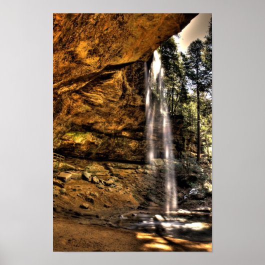 Ash Cave waterval, Hocking Hills, Ohio Poster (Voorkant)