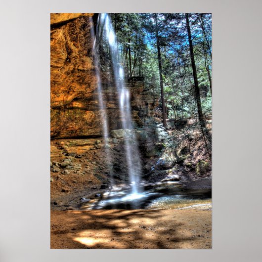 Ash Cave waterval, Hocking Hills, Ohio Poster (Voorkant)