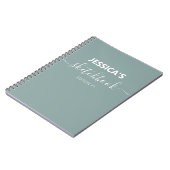 Ash Color Personalized Sketchbook - Aangepaste naa Notitieboek (Linkerzijde)