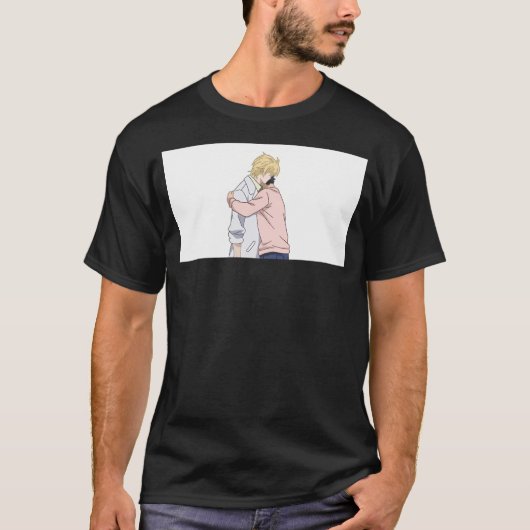 Ash en Eiji knuffelen T-shirt (Voorkant)