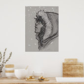 Ash- en sneeuwPoster Poster (Keuken)