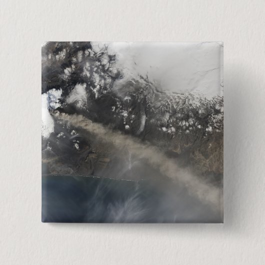 Ash en stoom gaan door met blazen vierkante button 5,1 cm (Voorkant)