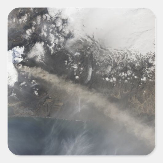 Ash en stoom gaan door met blazen vierkante sticker (Voorkant)