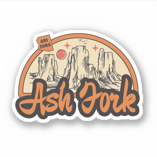Ash Fork, Arizona Sticker (Voorkant)