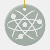 Ash Gray Atom Keramisch Ornament (Achterkant)