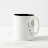 Ash Gray Basketball Tweekleurige Koffiemok (Voorkant rechts)