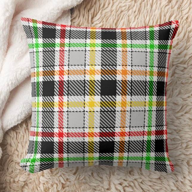 Ash Gray Black Multicolour Flannel Plaid Tartan Kussen (Creator heeft geüpload)