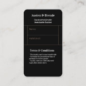 Ash Gray Brown Loyalty Kaart - Fotocentrisch Visitekaartje (Achterkant)