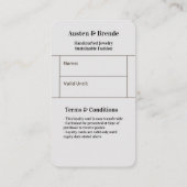 Ash Gray Brown Loyalty Kaart - Fotocentrisch Visitekaartje (Achterkant)