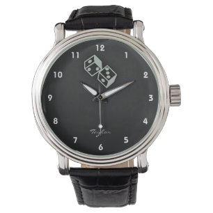 Ash Gray Dice Horloge