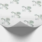 Ash Gray Fleur de lis Cadeaupapier (Hoek)