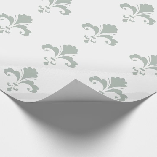Ash Gray Fleur de lis Cadeaupapier (Hoek)