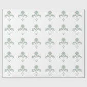 Ash Gray Fleur de lis Cadeaupapier (Vlak)