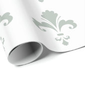 Ash Gray Fleur de lis Cadeaupapier (Rol Hoek)