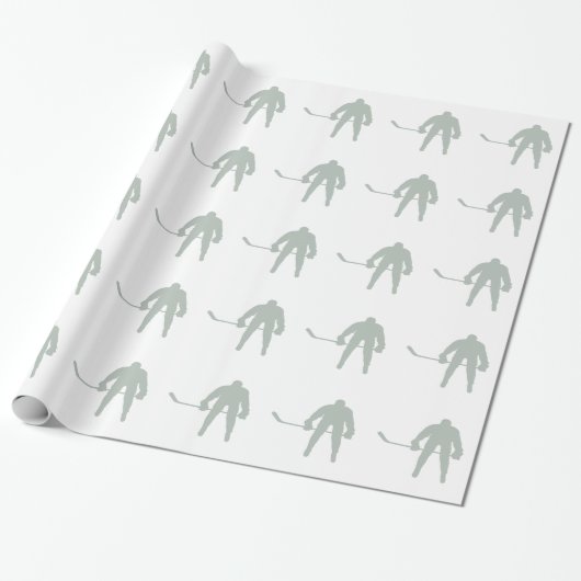 Ash Gray Hockey Cadeaupapier (Uitgerold)