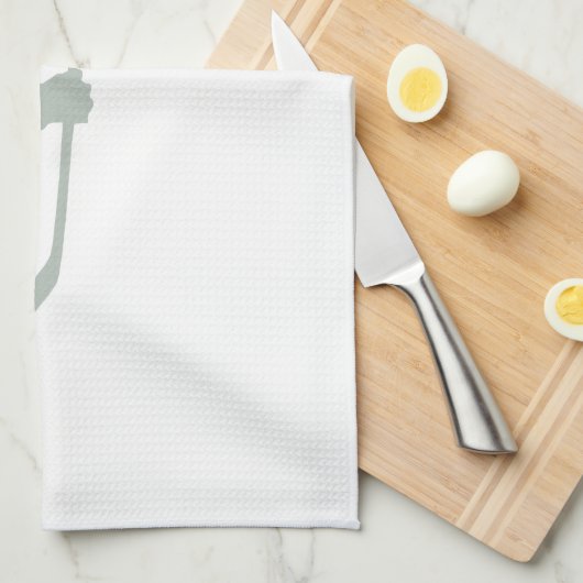 Ash Gray Hockey Theedoek (Quarter Fold)