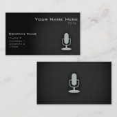 Ash Gray-microfoon Visitekaartje (Voorkant / Achterkant)