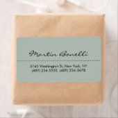 Ash Gray Modern Minimalist Plain Etiket (Insitu)