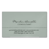 Ash Gray Modern Minimalist Plain Magnetisch Visitekaartje (Voorkant)