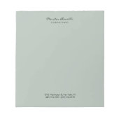 Ash Gray Modern Minimalist Plain Notitieblok (Voorkant)