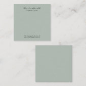 Ash Gray Modern Minimalist Plain Notitiekaartje (Voorkant / Achterkant)