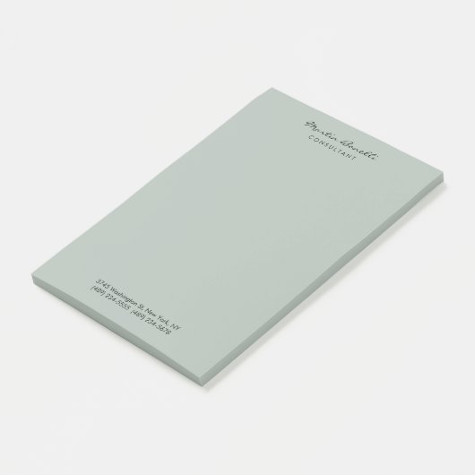 Ash Gray Modern Minimalist Plain Post-it® Notes (Schuin)