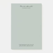 Ash Gray Modern Minimalist Plain Post-it® Notes (Voorkant)