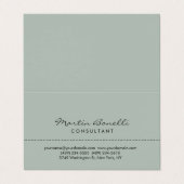 Ash Gray Modern Minimalist Plain Visitekaartje (Buitenkant ongevouwen)