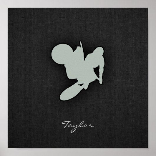 Ash Gray Motocross Poster (Voorkant)