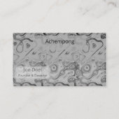 Ash Gray Opulent Abstract Luxury Business Card  Visitekaartje (Voorkant)