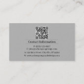Ash Gray Opulent Abstract Luxury Business Card  Visitekaartje (Achterkant)