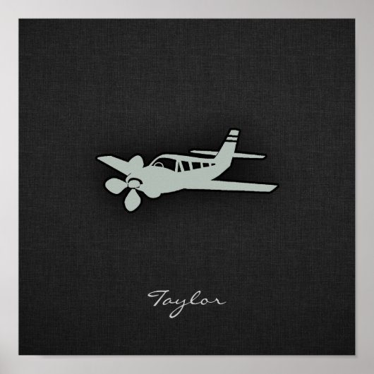 Ash Gray Plane Poster (Voorkant)