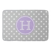 Ash Grey and White Polka Dots with Sweet Lavender Badmat (Voorkant)