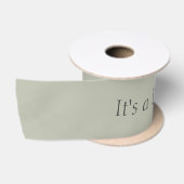 Ash Grey BABDAB - Aangepast bericht of leeg Satijnen Lint (Spoel)